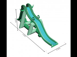 Inflatable Aquapark Obstacle Course Model 3D