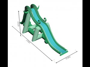 Inflatable Aquapark Obstacle Course 3D Model