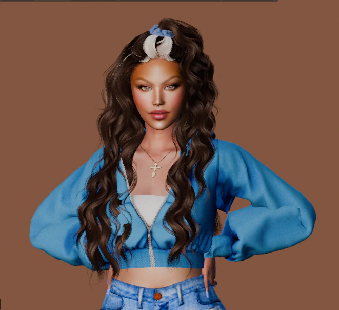 Daniella Ochoa female avatar 3D Model .c4d .max .obj .3ds .fbx .stl .blend 