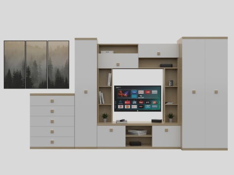 Wall Table furniture hous design 3D मॉडल