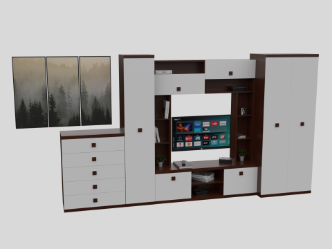 Wall Table furniture hous design 3D मॉडल