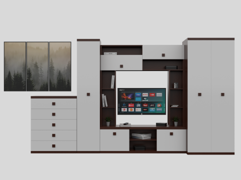 Wall Table furniture hous design 3D मॉडल