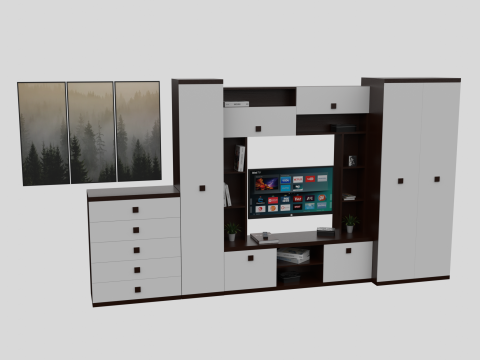 Wall Table furniture hous design 3D मॉडल