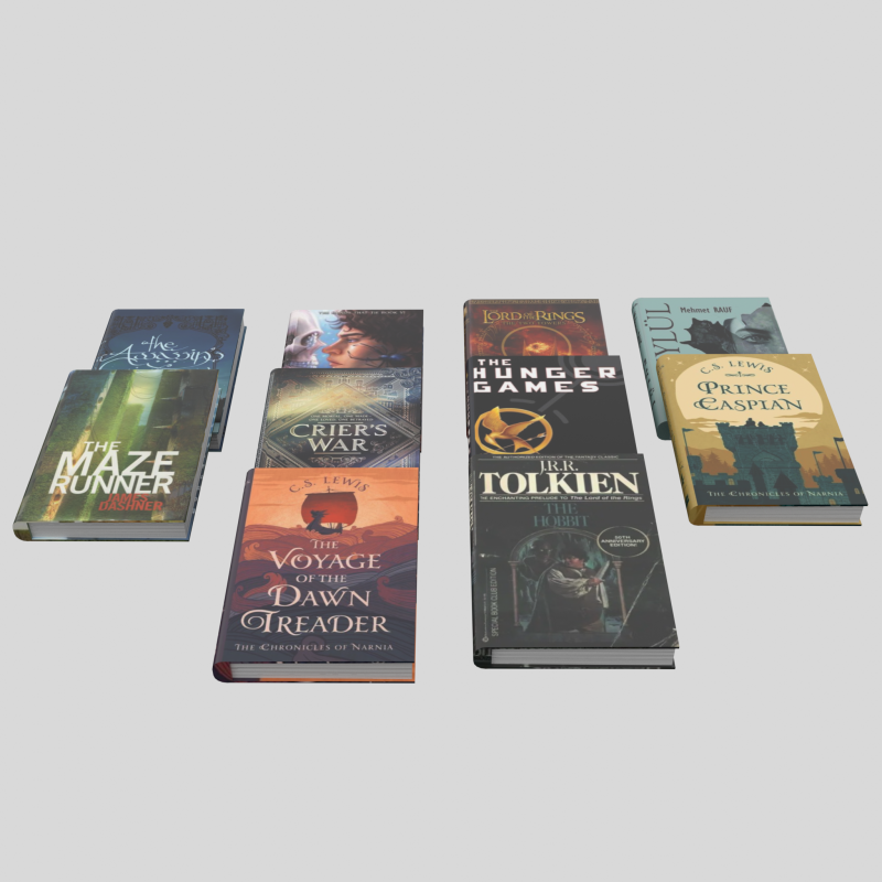 BooK House Decoration 3D Model .c4d .max .obj .3ds .fbx .stl .blend