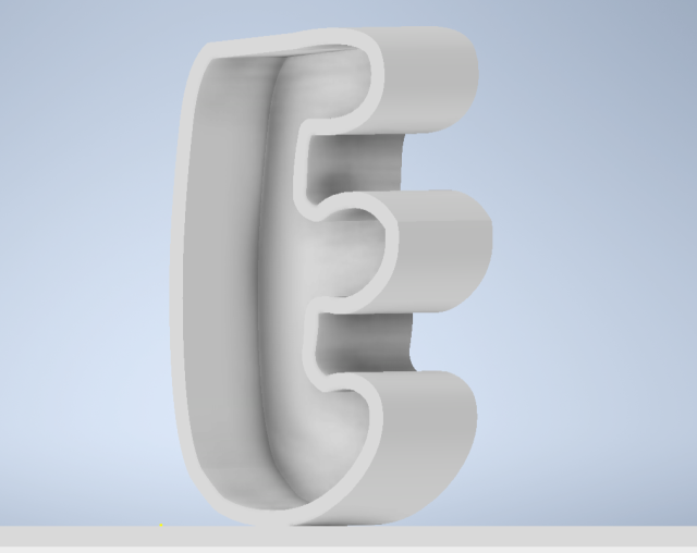 Lettera E Bubblegum 3D प्रिंट मॉडल .c4d .max .obj .3ds .fbx .stl .blend 