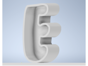 Lettera E Bubblegum 3D प्रिंट मॉडल
