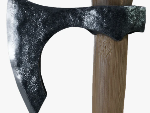 바이킹수염이 도끼 3D 모델