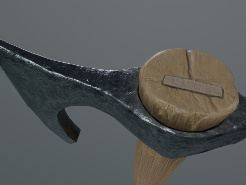 바이킹수염이 도끼 3D 모델