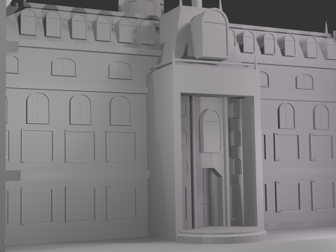 Wayne Manor - Batmans Mansion High-Quality Modelo 3D