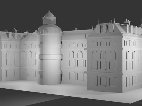 Wayne Manor - Batmans Mansion High-Quality Modelo 3D