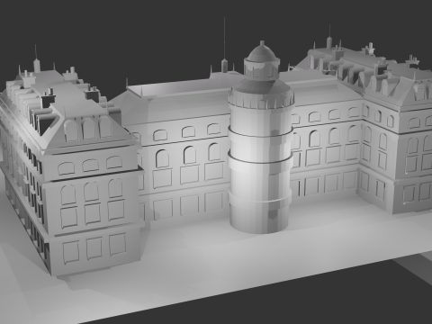 Wayne Manor - Batmans Mansion High-Quality Modelo 3D