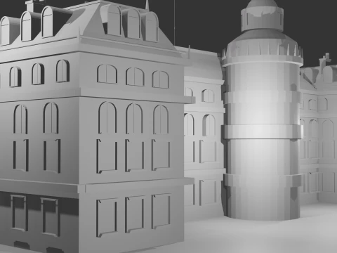 Wayne Manor - Batmans Mansion High-Quality 3D Model