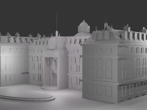 Wayne Manor - Batmans Mansion High-Quality Modelo 3D