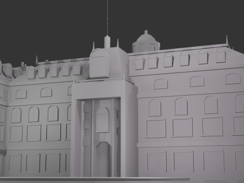 Wayne Manor - Batmans Mansion High-Quality Modelo 3D