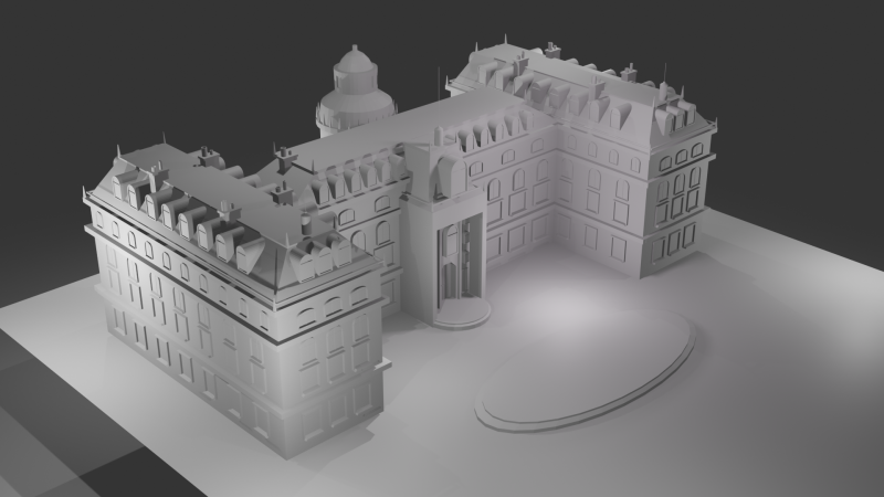 Wayne Manor - Batmans Mansion High-Quality Modelo 3D .c4d .max .obj .3ds .fbx .stl .blend 