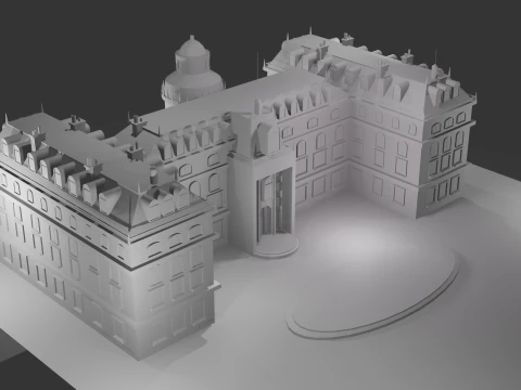 ウェイン マナー - バットマンの邸宅の高品質 3Dモデル