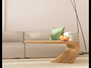Woodbang Touchey parametric coffee table Oak Wood 3D Model