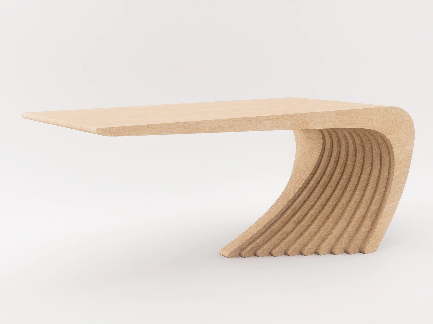 Woodbang Touchey parametric coffee table Oak Wood 3D Model .c4d .max .obj .3ds .fbx .stl .blend 