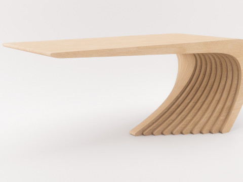 Woodbang Touchey parametric coffee table Oak Wood 3D मॉडल