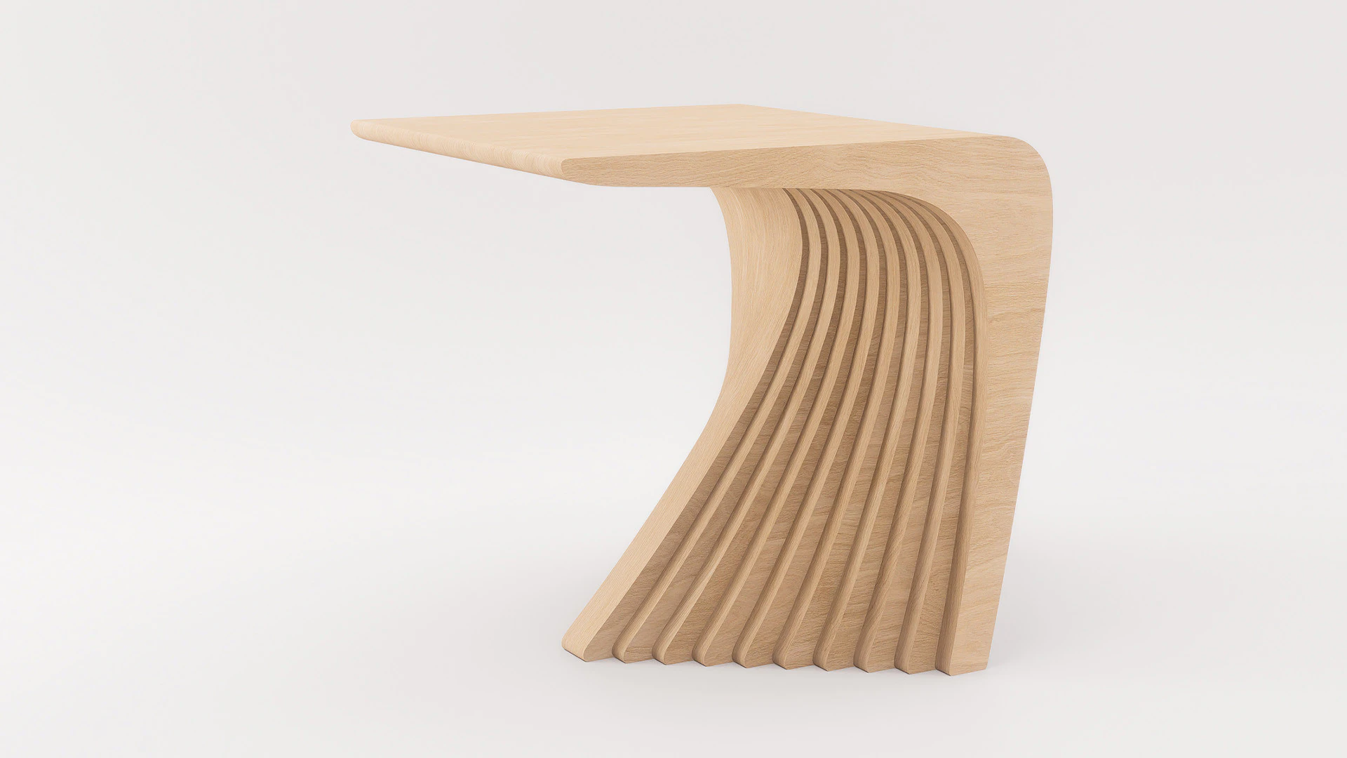 Woodbang Touchey parametric side table Oak Wood 3D Model .c4d .max .obj .3ds .fbx .stl .blend 