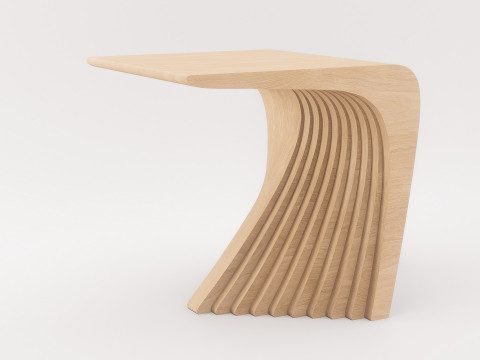 Woodbang Touchey parametric side table Oak Wood 3D Модель