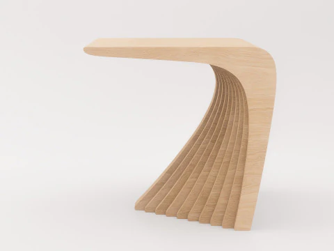 Woodbang Touchey parametric side table Oak Wood 3D Model