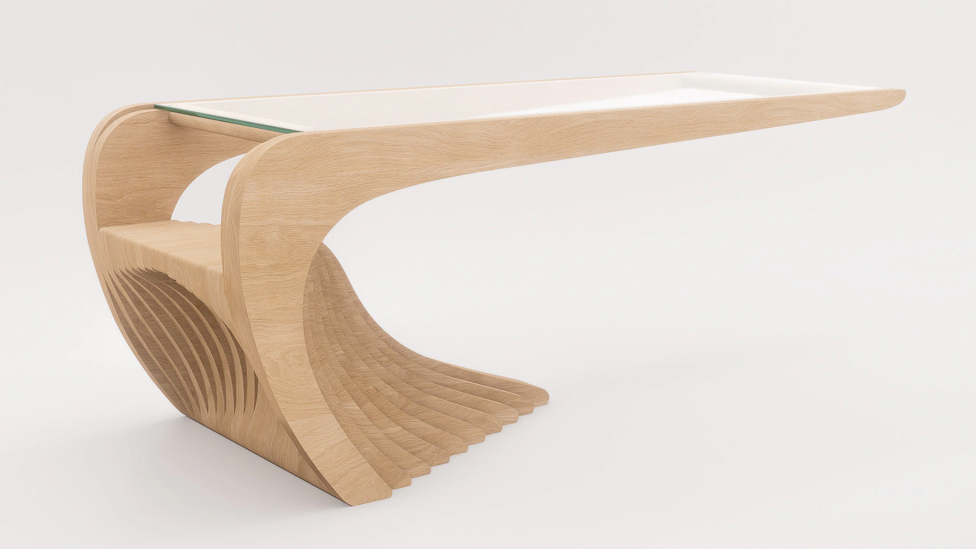 Mesa de centro param&eacute;trica Woodbang Lucid Madeira de carvalho Modelo 3D .c4d .max .obj .3ds .fbx .stl .blend 