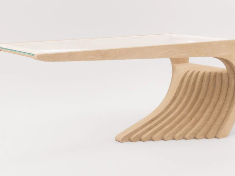 Mesa de centro param&eacute;trica Woodbang Lucid Madeira de carvalho Modelo 3D