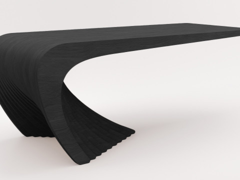 Woodbang Touchey Parametric Coffee Table Black Oak Wood 3D Модель