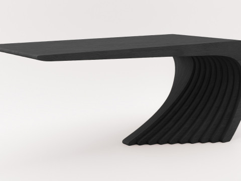 Woodbang Touchey Parametric Coffee Table Black Oak Wood 3D-Modell