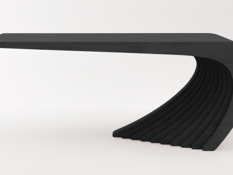 Woodbang Touchey Parametric Coffee Table Black Oak Wood 3D-Modell