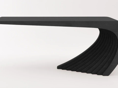 Woodbang Touchey parametrische salontafel zwart eikenhout 3D Model