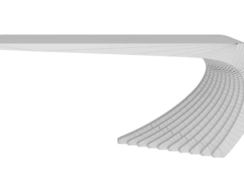 Woodbang Touchey parametrische salontafel zwart eikenhout 3D Model