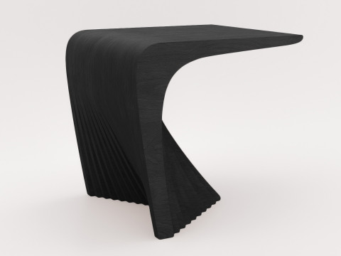 Woodbang Touchey Parametric Side Table Black Oak Wood 3D Model