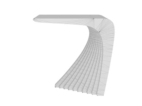 Woodbang Touchey Parametric Side Table Black Oak Wood 3D Model