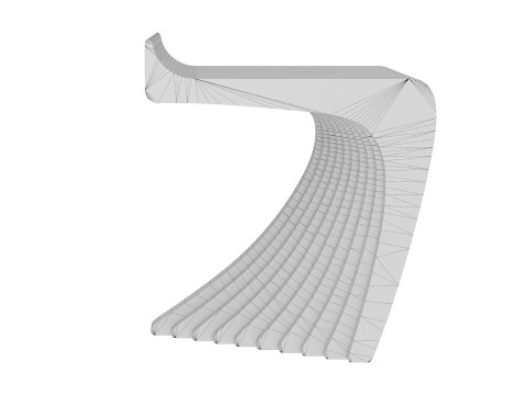 Woodbang Touchey Parametric Chair Black Oak Wood Modelo 3D