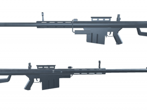 AWP Sniper Rifle No Scope Low-poly 3D Model