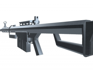 AWP Sniper Rifle No Scope Low-poly 3D Model