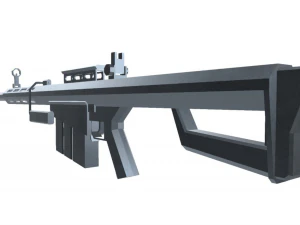 AWP Sniper Rifle No Scope Low-poly 3D Model
