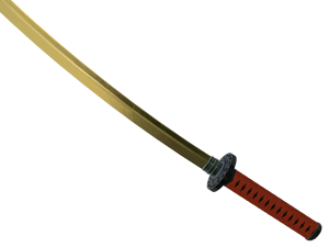 Shinken no Kinsetsu The Golden Blade Katana with Crimson Tsuka 3D Model