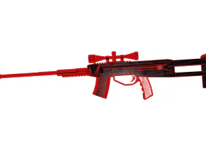 AS VAL Rifle With Scope Low-poly 3D Model