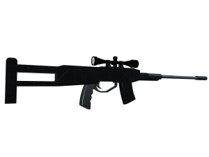 AS VAL Rifle With Scope Low-poly 3D-Modell