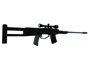 AS VAL Rifle With Scope Low-poly 3D Model