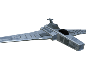 Low Poly Spaceplane Fighter Jet 3D Model
