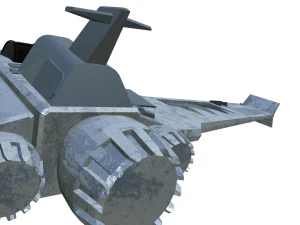 Low Poly Spaceplane Fighter Jet 3D Model
