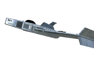 Low Poly Spaceplane Fighter Jet 3D Model