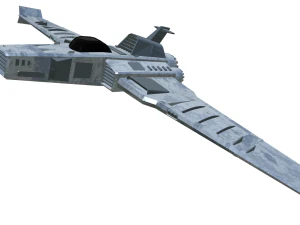 Low Poly Spaceplane Fighter Jet 3D Model