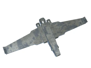 Low Poly Spaceplane Fighter Jet 3D Model