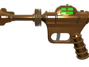 Low Poly Futuristic Raygun 3D Model