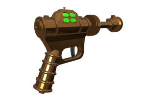 Low Poly Futuristic Raygun Modello 3D